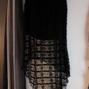 Lace hi lo skirt